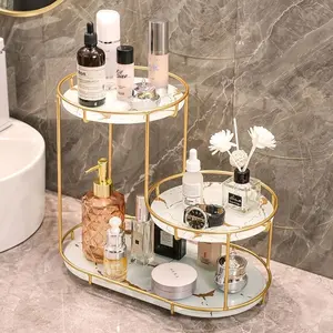 Modern Simple Minimalist Cosmetic Organizer, Desktop Countertop Storage Rack, Multi-Layer Makeup Stand, Space-Saving Beauty Display Shelf, Multifunctional Organizer