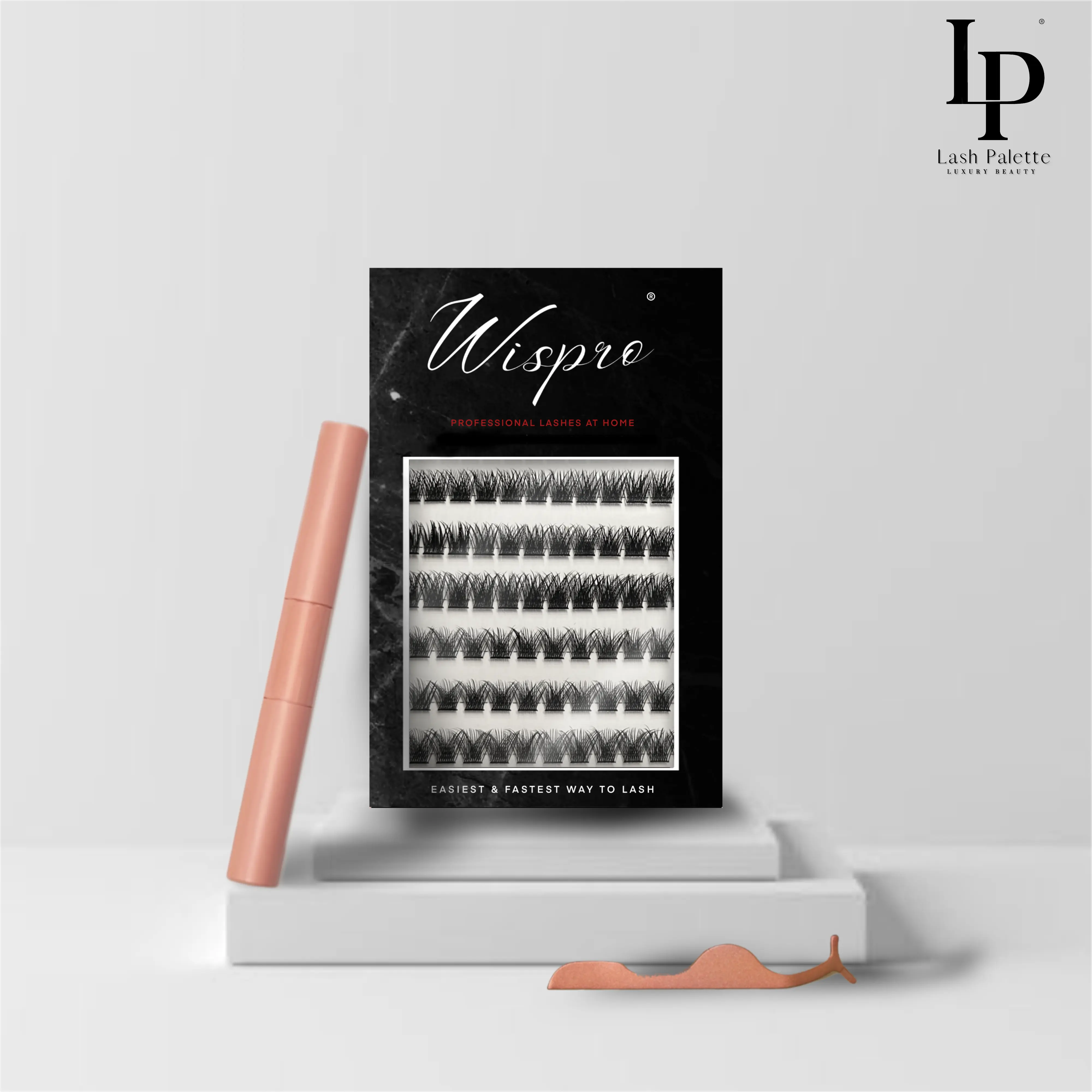 lashpalette wispro 108 wisps kit 3 styles 12mm 14mm DIY fluffy faux eyelash extension kit natural volume sexy look DRAMATIC DENSITY GLAMOROUS STYLES  w FREE BOND & SEAL FREE APPLICATOR Makeup Case