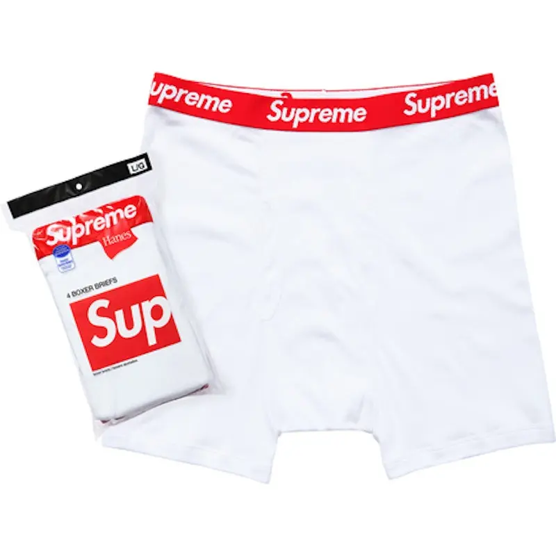 Supreme Hanes Boxer Briefs (4 Pack) White (men) by StockX
