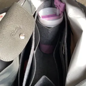 2026 Fall & Winter Purse Organizer Insert for Longchamp Le Pliage, Felt Longchamp Bag, Handbag for Women, Tote Organizer Insert with Compartments, Handbag Organizer Fit for Longchamp and other Tote bag, Travel Organization Pouch, Luggage Makeup Organizers