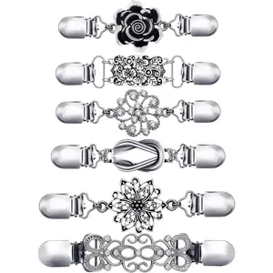 6 Pieces Vintage Shirt Dress Cardigan Clip, Waist Clip for Women, Sweater Shawl Brooch Jacket for Clothing