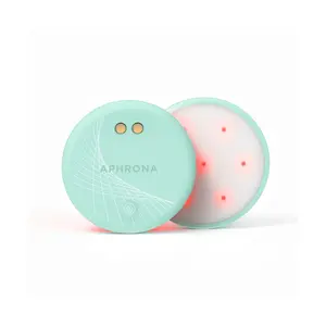 Aphrona Mini LED Patch Compact Silicone Device - Cordless Rechargeable Battery 3-Min Fast Care On-the-Go Portable LED Light Therapy for Anytime Glow Comfort Facial Treatment Daily Lightweight Red-Light Healthcare Natural