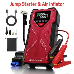【Geeneu】Father's Day Gift 16800mAh Portable Jump starterwith Air Compressor, 150PSl, 12VCar Battery Jump Box, 10L Gas & 8.0LDiesel Engines, Wireless, SafeClamps for Easy Use Auto Accessories