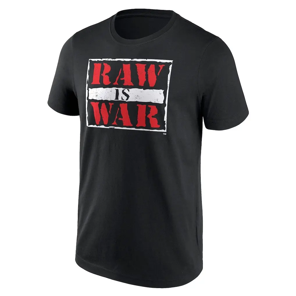 Raw Is War Graphic T-Shirt, Black Men’s Wrestling Tee, Classic Attitude Era Graphic Shirt, Vintage Retro Style Fan Apparel