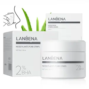LANBENA Blackhead Pore Remover Facial Mask with Aloe Chrysanthemum Extract Gentle on All Skin Types Peel Off Nose Strips 30g Smooth Acne Prone Skin
