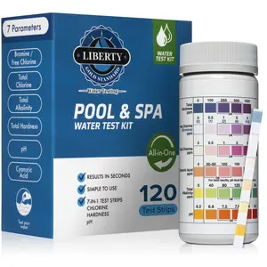 2024All-in-ONE (121-Piece Kit) Water Testing for Outdoor Pools & Spas Includes 7 Parameters for Testing