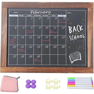 Chalkboard Calendar  Board Monthly Planning Board for Kitchen Wall,  Planner Chart for Family Blackboard Calendar for Record Daily Tasks List 12'' x 16''