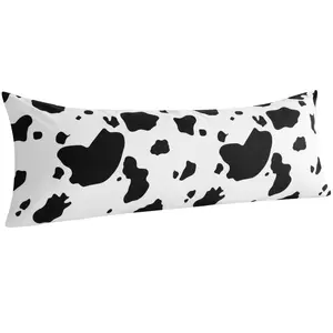 NTBAY Printed Body Pillowcase, 1800 Thread Brushed Microfiber Black and White Pillowcase, Super Soft and Cozy Envelope Closure Body Pillowcase, 20x54 Inches