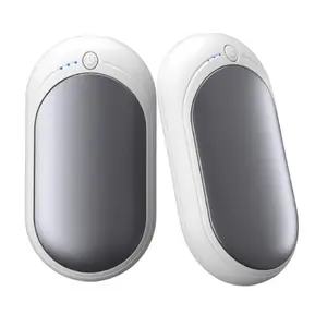 2-pack 6000mAh Rechargeable Hand Warmer, Light Weight and Portable, 3 Adjustable Heat Levels, for Outdoor Activities, Gitft for Holiday