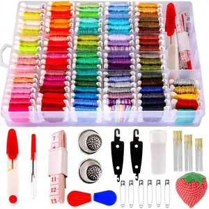 200pcs+ Embroidery Floss kit, Bracelet String Kit with Organizer Box-Included 100pcs Bracelet Floss,Kits Xmas Gifts