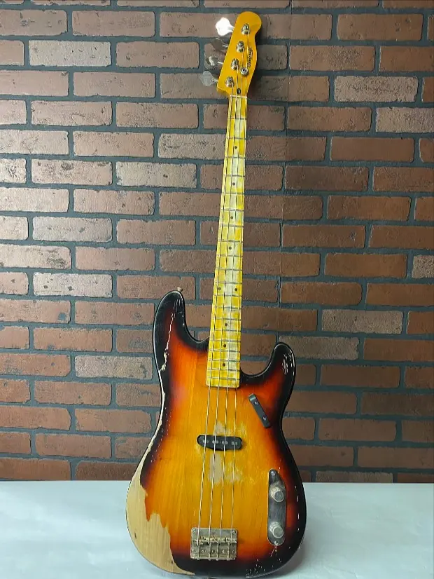 Woodcraft Electric Guitars "Sting" P-Style 53 Spec 4-String Bass Aged and Reliced Burst
