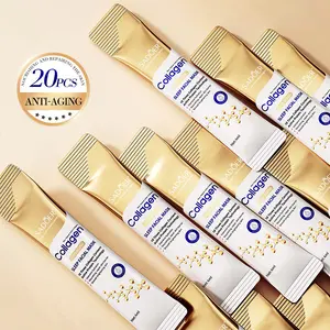 Collagen Sleep Mask, CollagenHydrating Mask, 20pcs Night Repair FaceMask, Easy Absorption, Non-Irritating,Unisex, Portable, No Wash Needed