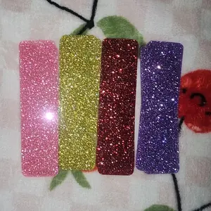 Customizable Colored Glittered Acrylic Bookmark with Transfer and Tassel Featuring Adorable Designs for Personalized Reading Experience