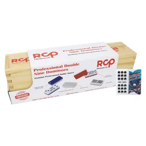 Dominos Set for Adults – Professional Double 9 Cuban Dominoes Set, Classic Travel Board Game with Wood Case Juegos de Mesa