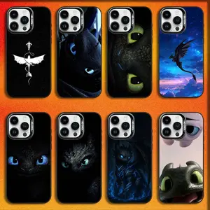 Cartoon T-Toothless Dragon Cute Phone Case for iPhone 17 16 15 14 13 12 11 Pro Max Plus Air Black Candy Matte Shockproof Cover Holiday Gifts and Fashion Items