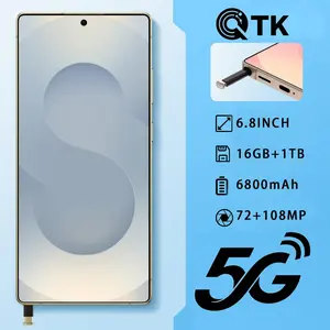 Mother's Day discounts-Unlocked Smartphone – 16GB RAM + 1TB Storage, 6800mAh Battery, 108MP Camera, Android 15, Dual SIM + TF Card Slot – 6.7” Edge-to-Edge Display