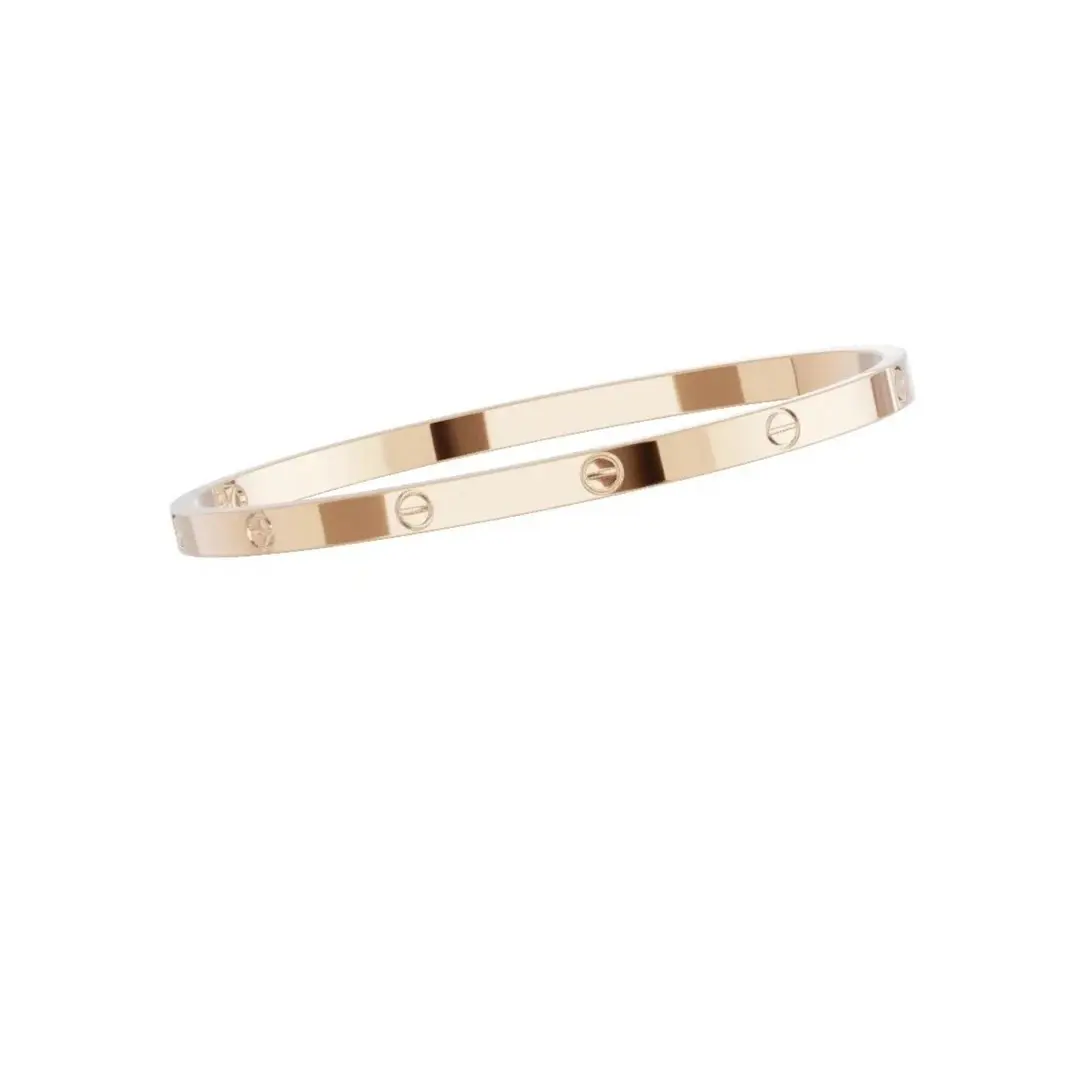 Pre-owned Cartier LOVE Bracelet Plain Small Model, Rose Gold, Non Full Set