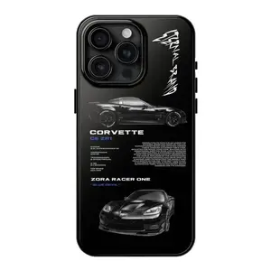 Blacked Out Co Corvette Car Tough Phone Case, Compatible with iPhone X, 11, 12, 13, 14, 15, 16, 17 & more