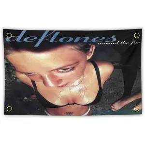 Deftones Around 3x5 Feet Flag Tapestry for Man Cave Wall Decor Bedroom Wall Hanging College Decoration Outdoor Banner with 4 Brass Grommets