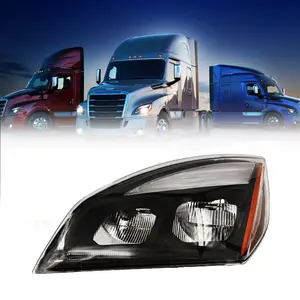 Torque Driver Left Side Black LED Headlight Replacement for 2018 2019 2020 2021 2022 Freightliner Cascadia semi Trucks [Included All Bulbs] Assembly DOT SAE Approved Headlamp LH (TR603-L)