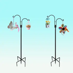 Garden Shepherd Hook for Bird Feeders/Planters/Lanterns, Quick Setup, Stable Support