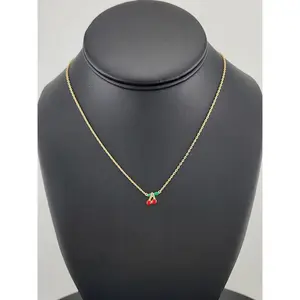 Fruity & Fun: Sterling Silver Cherry Pendant Necklace