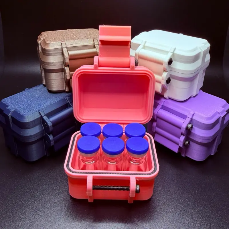 V1 Compact Vial Travel Case - Secure 6-Vial Storage Organizer for 3ml Bottles