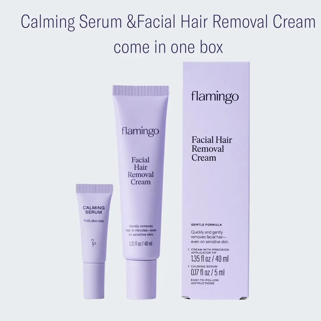 Flamingo Hair Removal Cream Duo - Face & Body(200ML), Results Up to 7 Days, Mild Scent,Gentle for Sensitive Skin, Facial hair remover for women, Travel Essentials,Summer Must-Haves
