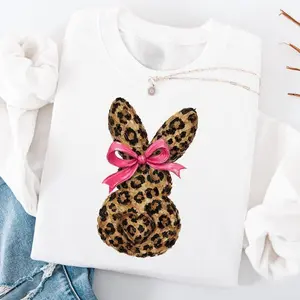 Leopard print bunny hoodie, Easter bunny hoodie, leopard print bunny, spring aesthetic hoodie