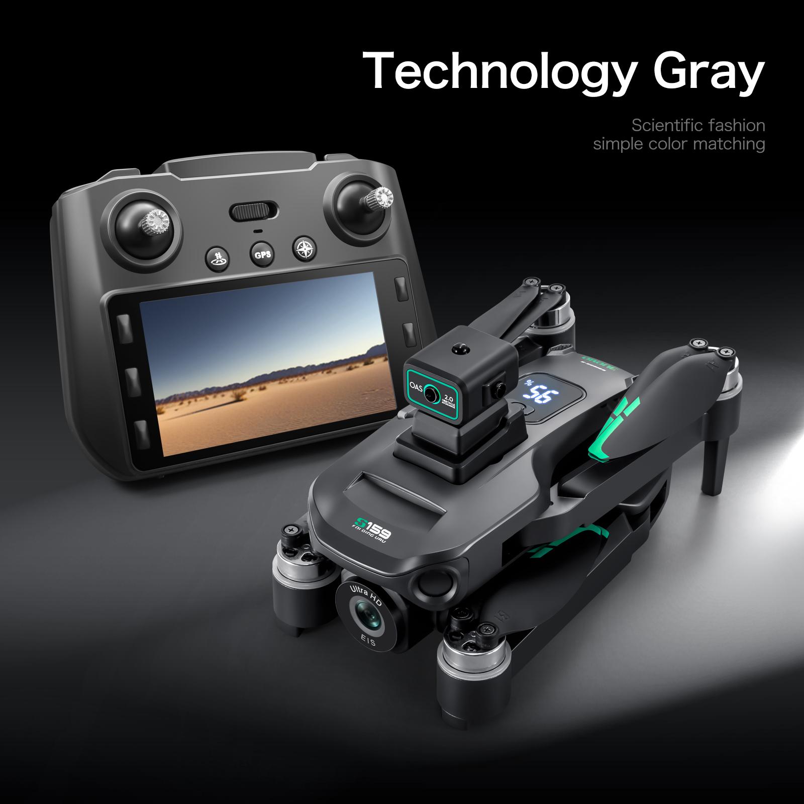 4K Camera Drone for Adults with GPS and 5G Remote Controller, 5.9" HD Screen, Obstacle Avoidance, One-Key Return, Optical Flow Mode, Brushless Motor FPV, Beginner Quadcopter with Dual Battery Set foldable takeoff altitude hold