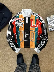 Men's Pullover Sweatshirt with Long Sleeves and Stylish, Trendy Striped Streetwear for Spring and Autumn, Perfect for Casual Daily