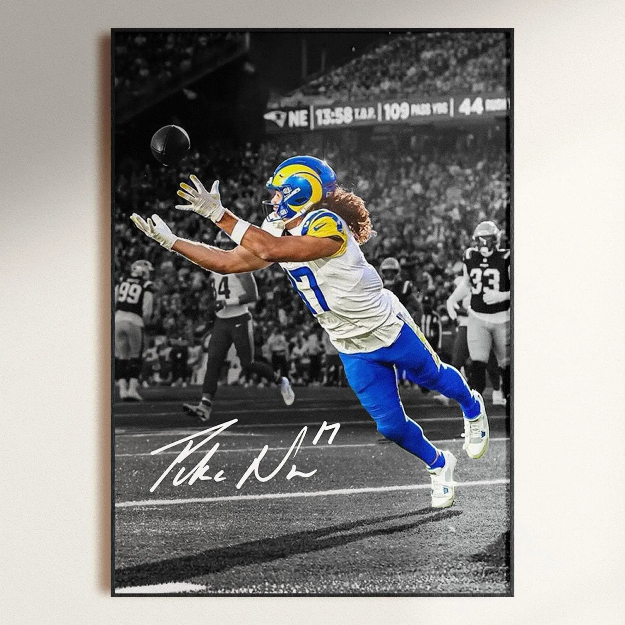 Puka Nacua Poster, Signed Football Poster, Puka Nacua Fan Gift( Unframed - Print Only )