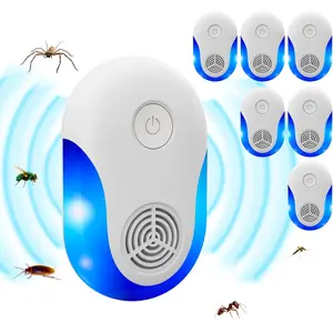 2025 Upgraded Ultrasonic Repeller 6 Pack, Indoor Ultrasonic and Repellent for Pest Insect, Roach, Rodent, Mouse, Bugs, Ant, Mosquito, Mice, Spider, Electronic Plug in Pest Control