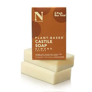 Dr. Natural Almond Castile Bar Soap For Face, Body and Hair - 2 pcs