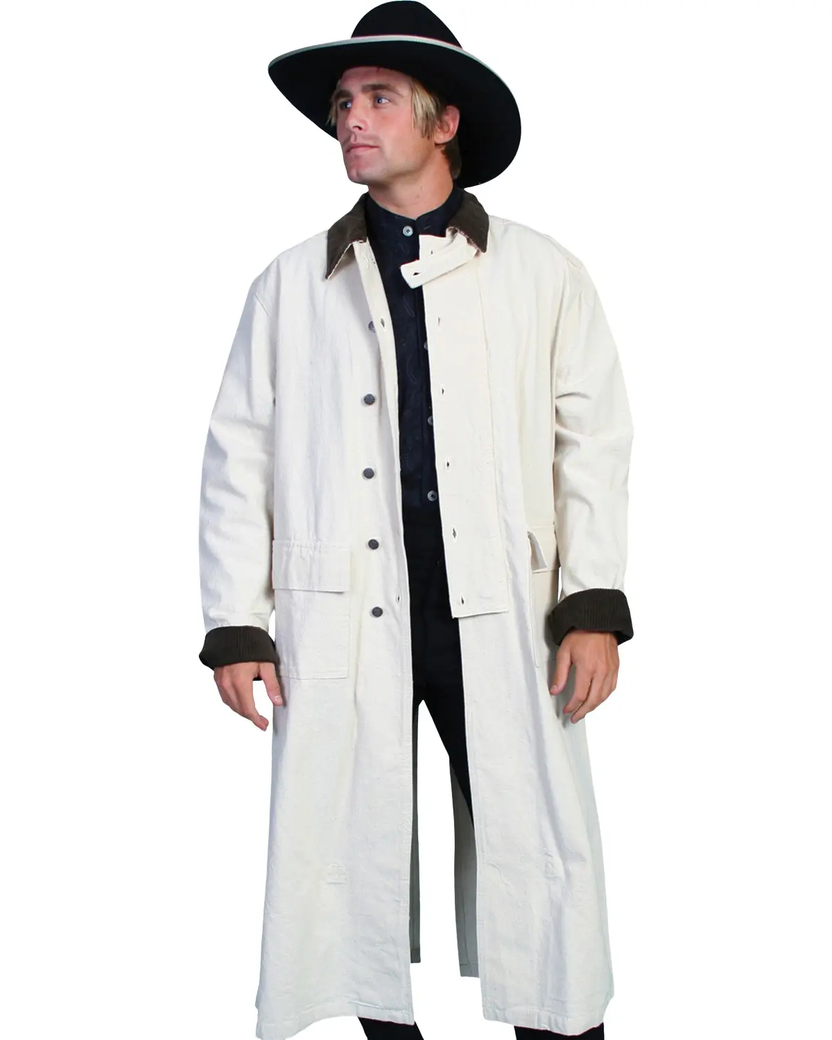 Rangewear By Scully Men's Men'S Long Canvas Duster - Rw107 Walnut