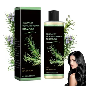 Rosemary Hair Growth Shampoo,Rosemary Hydrolyzed Keratin Shampoo, Nourishes and Regenerates Hair for Thinning Hair & Hair Loss for Women and Men-100ML