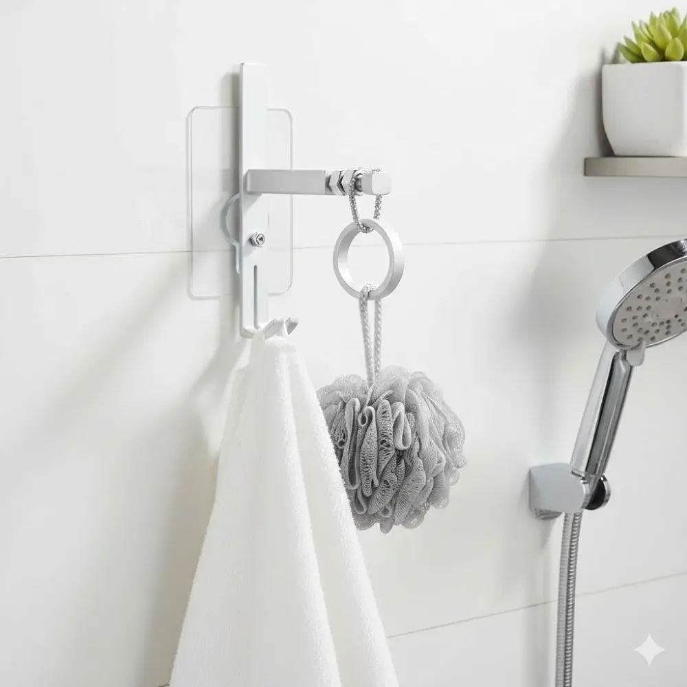 No Drill Removable Hooks, Strong Adhesive Wall Hangers for Photo Frames & Decor, Reusable Damage-Free Mounting on Drywall & Hard Surfaces, Heavy Duty Invisible Design, No Residue Picture Hanging Solution