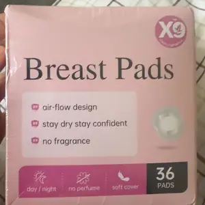 Superabsorbent Unisex Breastfeeding Pads, 36-Count Single-Use Pads with Cellulose for Leak Protection, Secure Fit, Fragrance-Free & Individually Wrapped, Stay Dry Nursing Pads