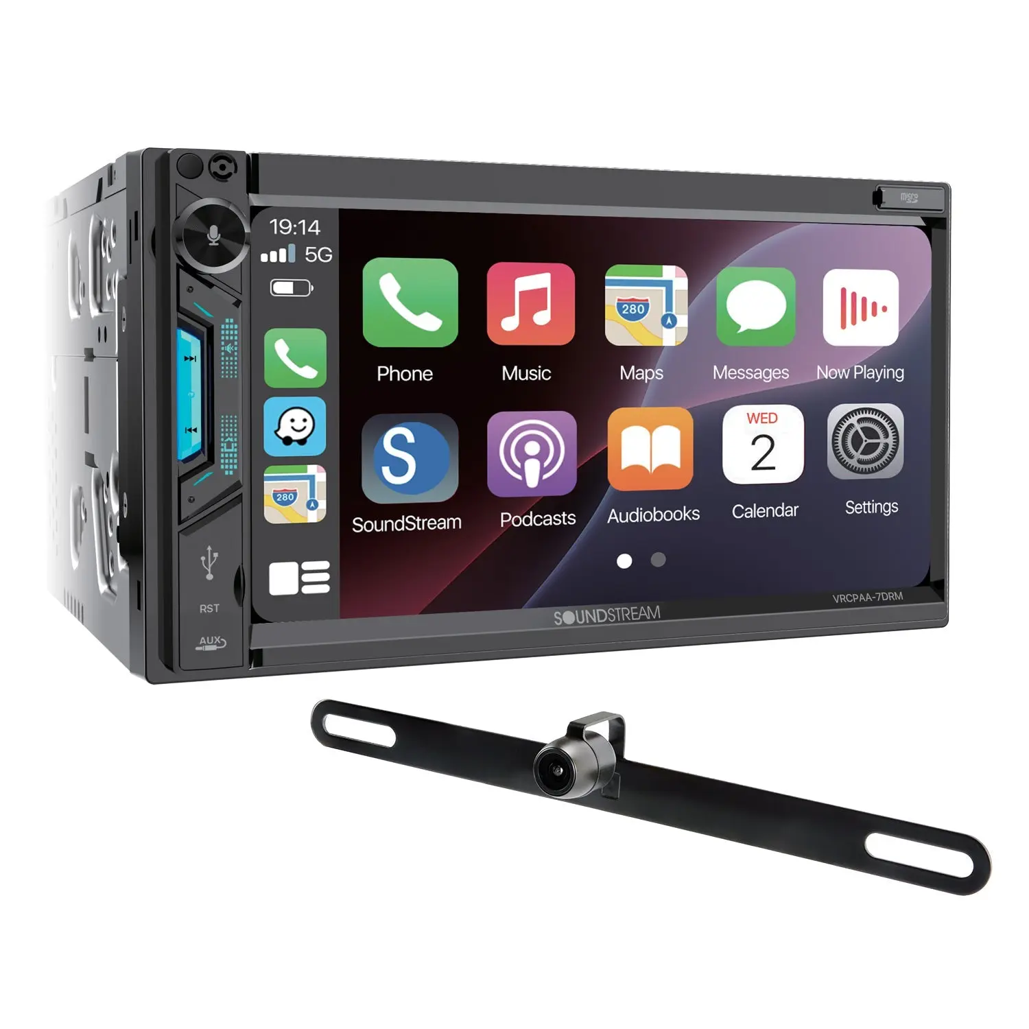 VRCPAA-7DRM | 7" Digital Media Headunit w/ Wireless Apple CarPlay®, Android Auto®