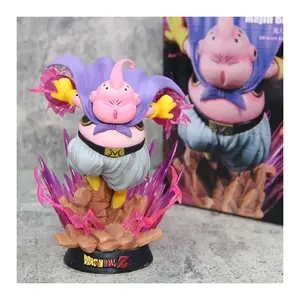 19cm Dragon Ball Z Figure Majin Buu Anime Figures Fat Buu GK Figurine with Light PVC Statue Model Doll Collectible Toys Gifts