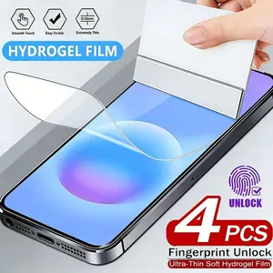 4-Pack Water Gel Screen Protector for Samsung Galaxy A57, A37, A17, A07, A56, A36, A26, A16, Auto-Healing, Bubble-Free, Accessories
