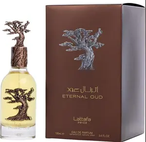 Lattafa Perfumes Eternal Oud EDP - 100ml  3.4OZ UNISEX Aroma Fragrance Perfume Pack Vanilla Scent Scented Cosmetic Cologne Eau De Parfum