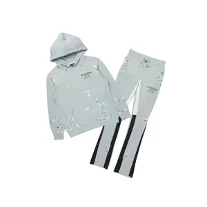 Art Dist 2.0 Heather Grey/Multi Hoodie/Stacked Flare Track Set