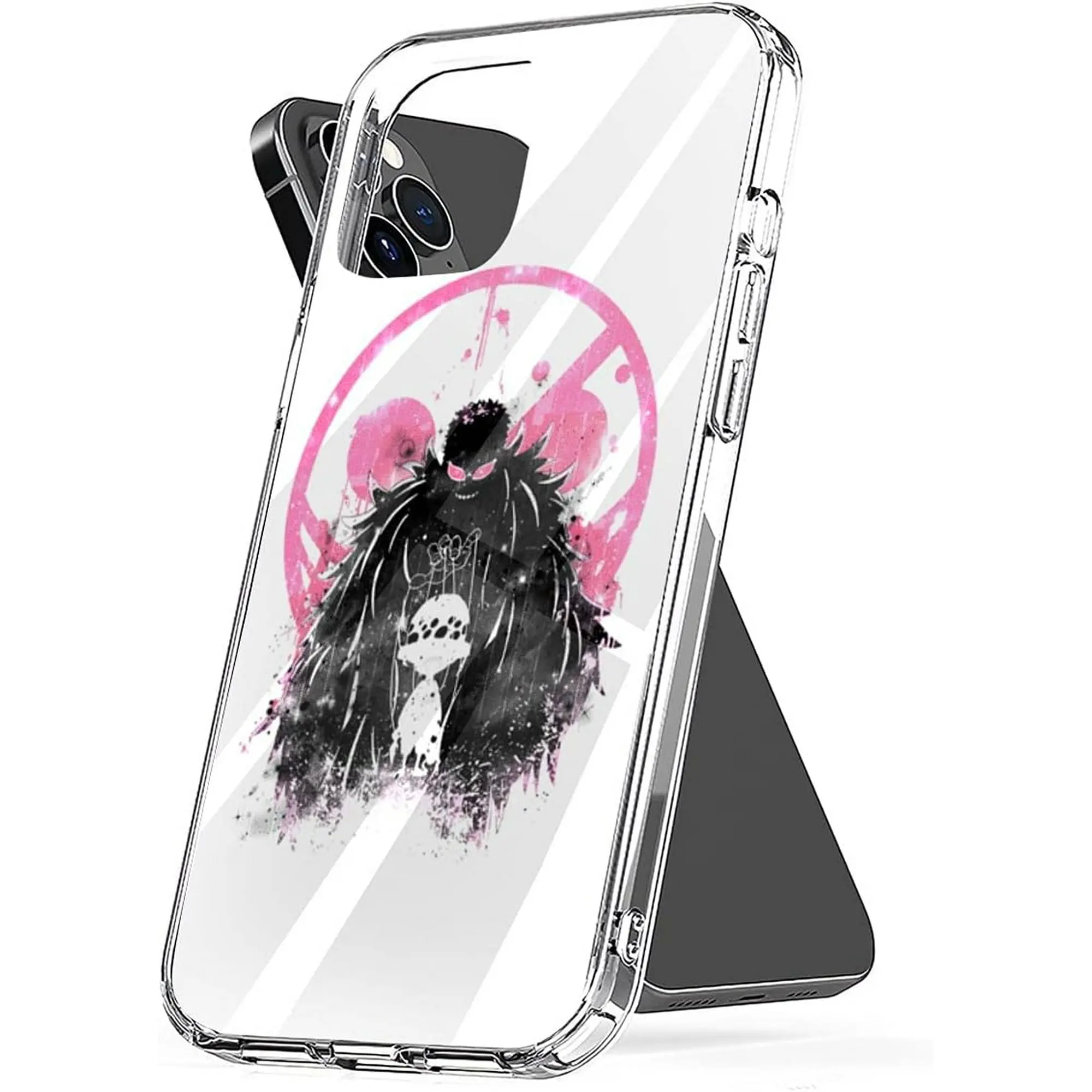 Phone Case Doflamingo TPU Collage Shockproof Art Birthday Cover Transparent Compatible with iPhone SE 7 8 X XR 11 12 13 14 15 16 Plus Mini Pro Max Samsung Galaxy Note S9 S10 S20 S21 Ultra Plus Protective Casing