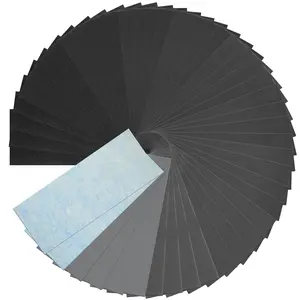 50 count Sand Paper, 13 Grits  Sandpaper Assortment - 120/150/180/240/320/400/600/800/1000/1500/2000/3000/5000 Grit Sandpaper Sheets, Wet Dry Sand Paper for  Metal  Sanding