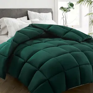 Twin Size Comforter - Cooling Down Alternative Quilted Duvet Insert with Corner Tabs - Winter Warm - Machine Washable - Sage Green