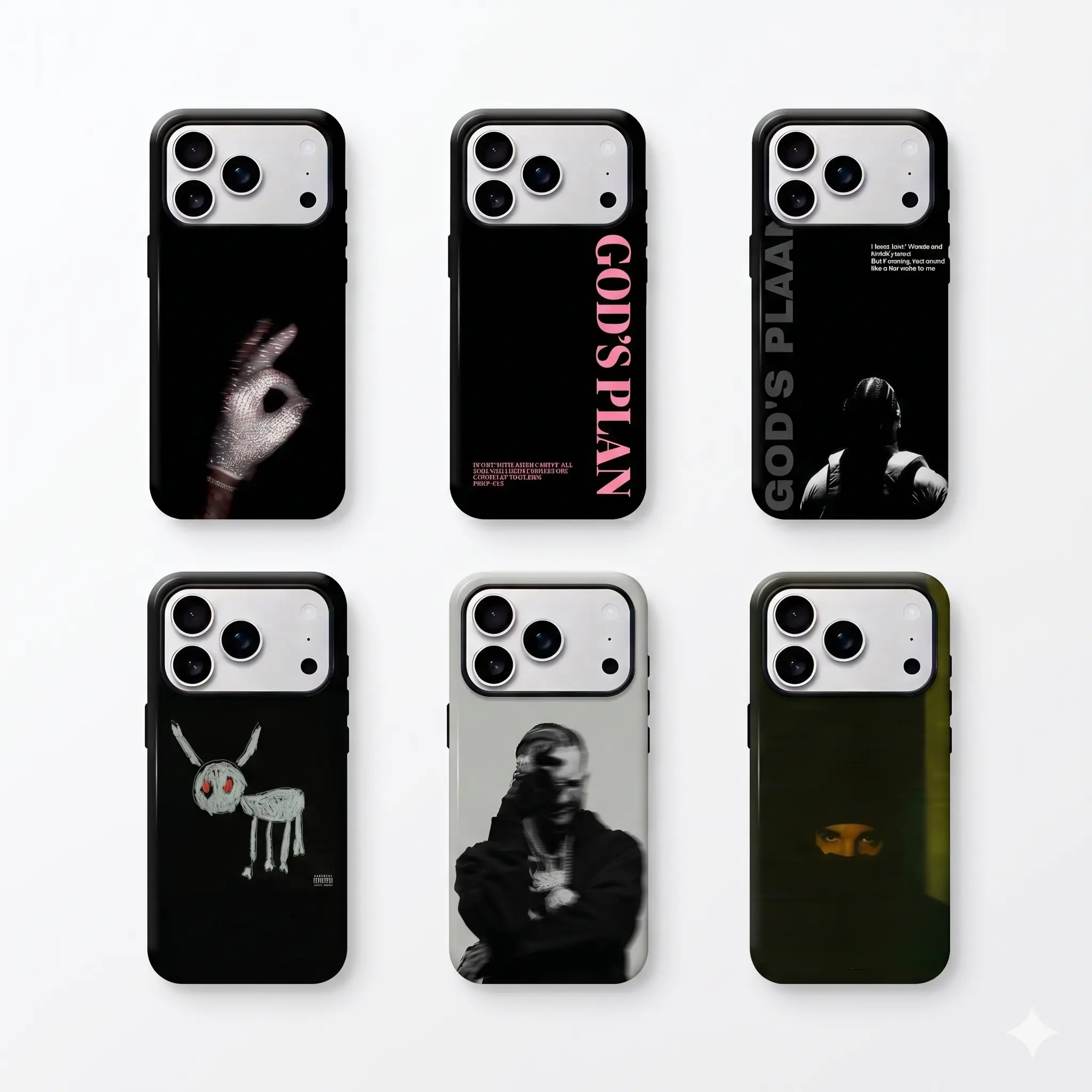 D-Drake Album Cover Smartphone Case 2, Handheld Cellphone Case with Button Design, Compatible with iPhone 17-11 Series & Other Devices