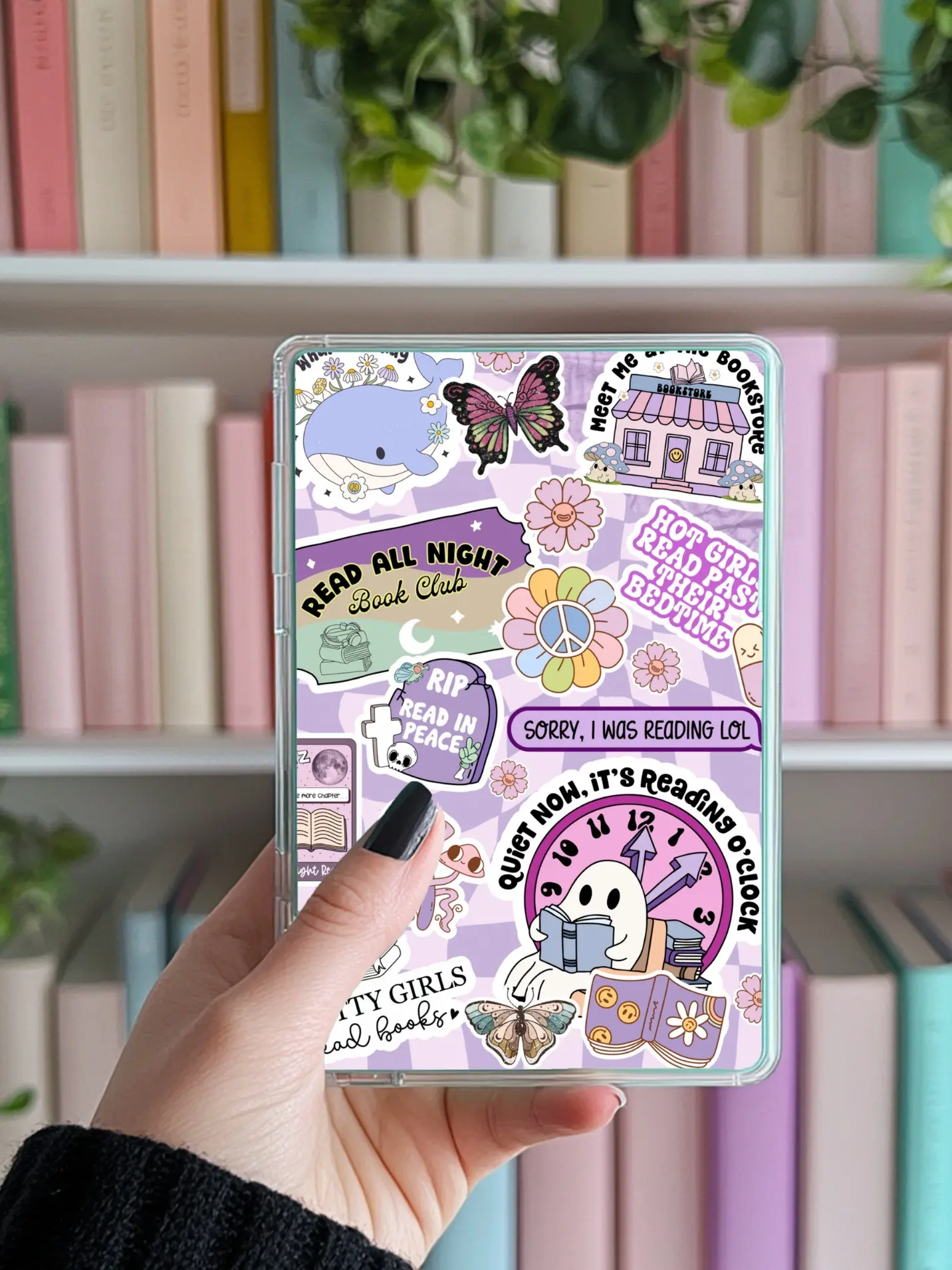 Kindle insert  Book lover design purple, romance, dark romance, fantasy, kids, paperwhite, oasis, colorsoft, scribe, basic, fire, kobo