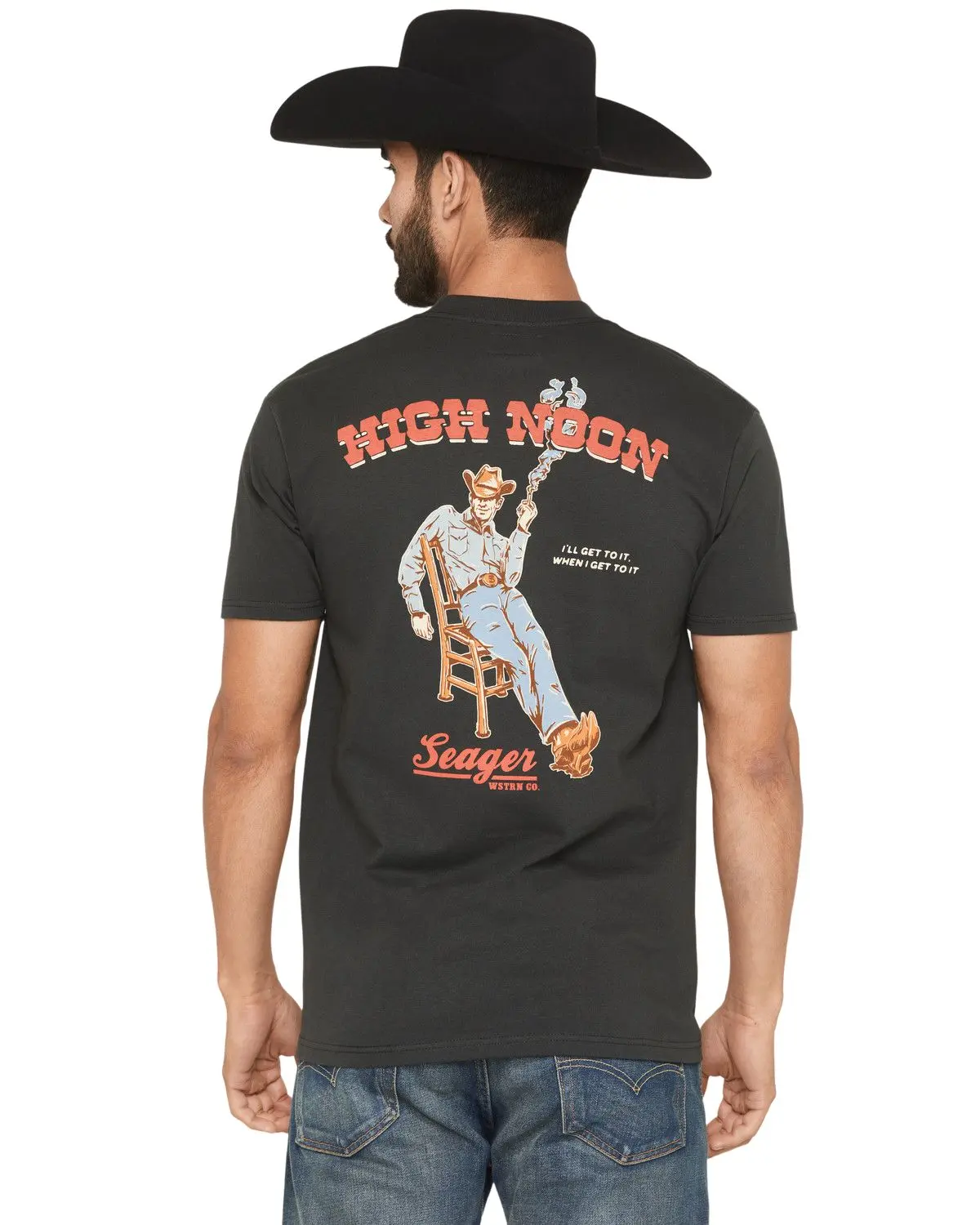Seager Men's Men'S High Noon Short Sleeve Graphic T-Shirt - Mtf25hghnoblk