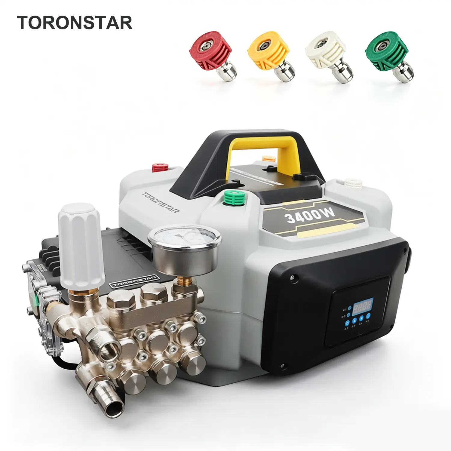 Toronstar Wall-Mounted High-Pressure Electric Power Washer, 3400W Motor, 220V, 1900 PSI, 13L/min Triplex Crank Pump for Cars, Garage Cleaning